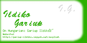 ildiko gariup business card